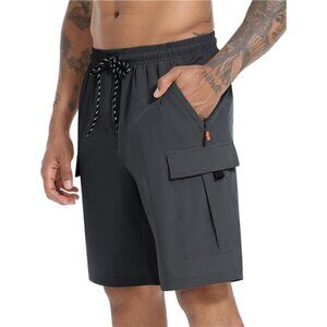 Men's Quick Dry Cargo Shorts, Lightweight‎ Stretch Hiking Shorts with 5 Pockets